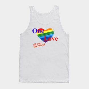 One Love All Over The World Tank Top